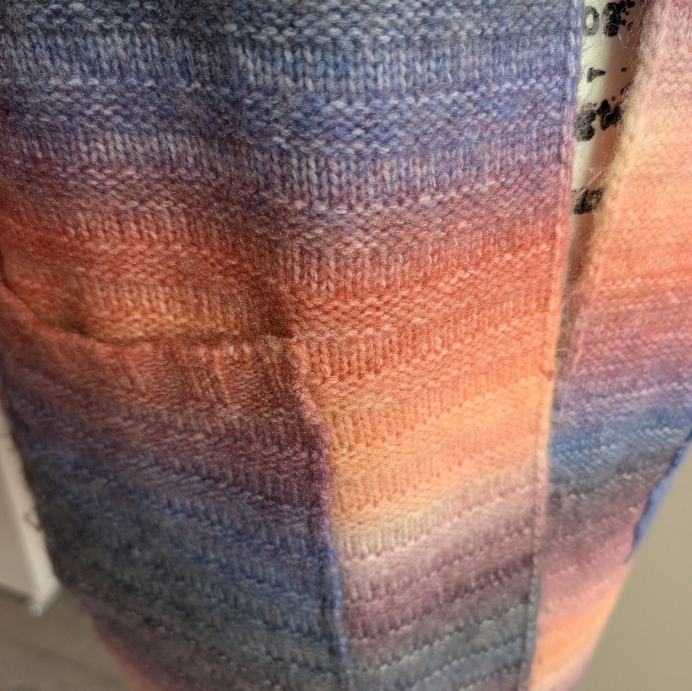 NWT Room 34 Cozy Gradient Open-Front Cardigan Sweater in Sunset Stripe - Picture 2 of 7
